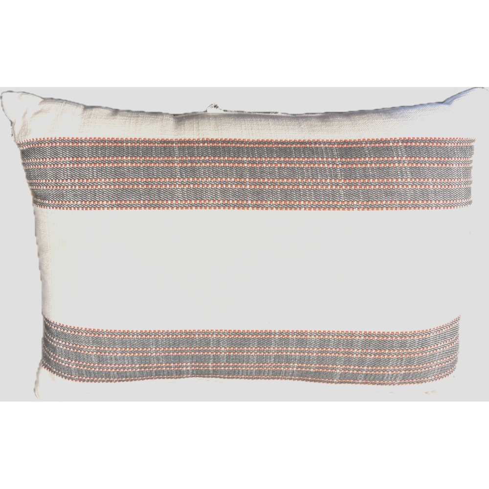 Linen pillow Hearth & Hand™ with Magnolia cream w/ black & red-orange stripe - Picture 5 of 5